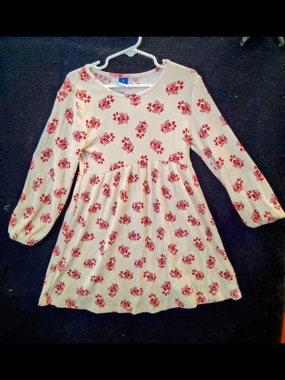 Girls 5T Old Navy Cream Floral Long-Sleeve Dress - Picture 2 of 4